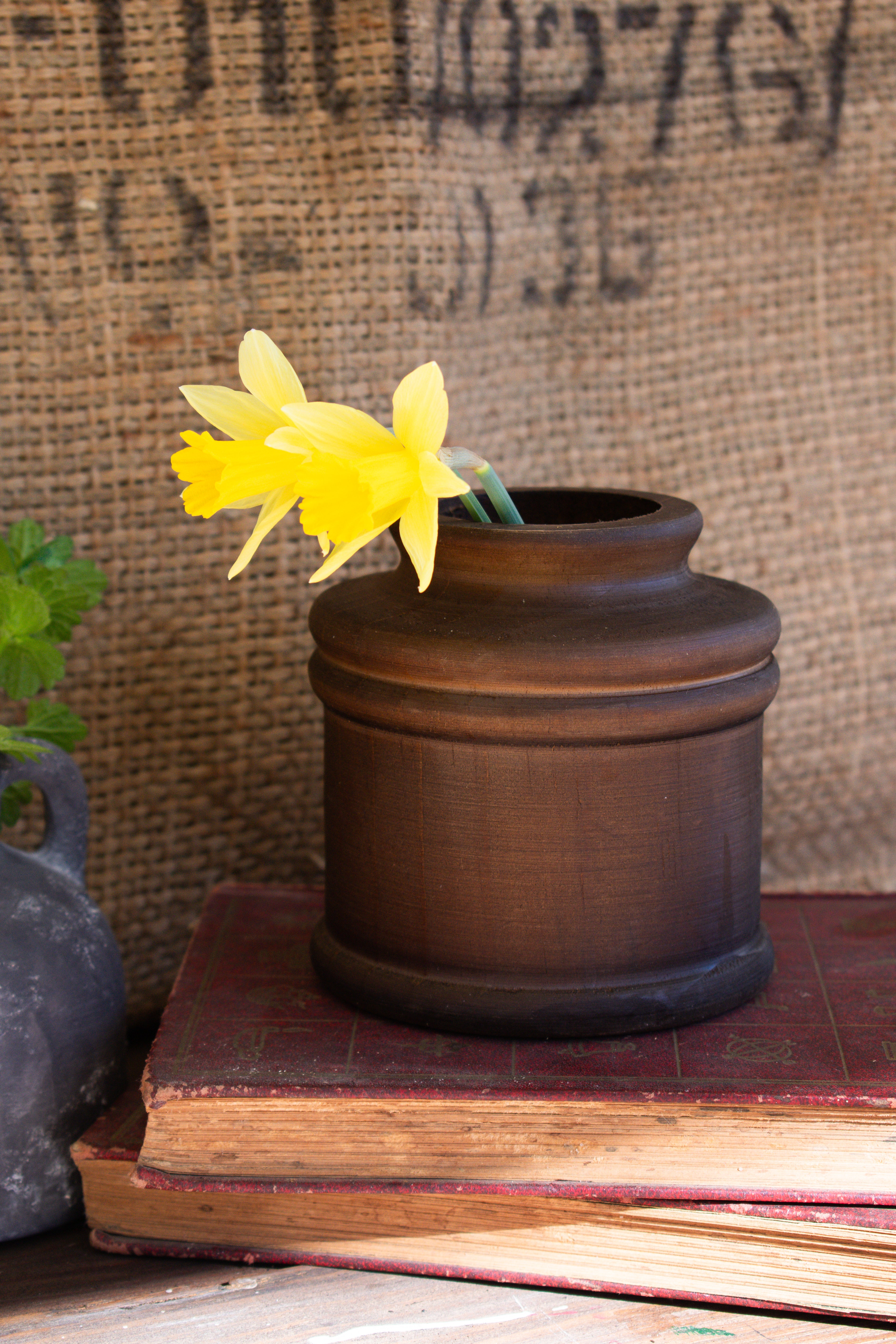 dark wood bud vase