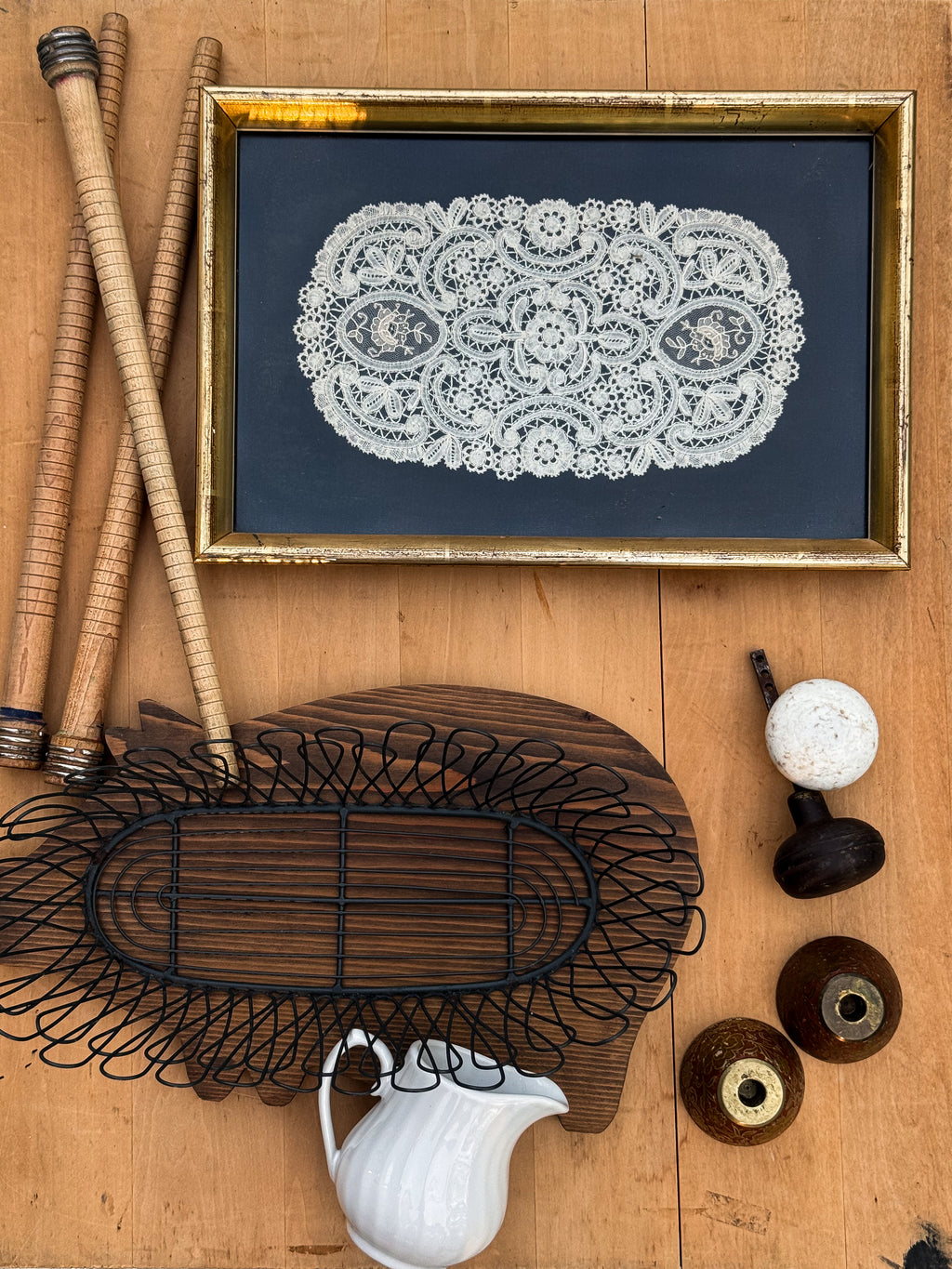 vintage wire basket