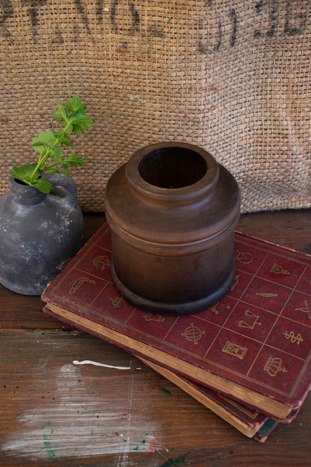 dark wood bud vase