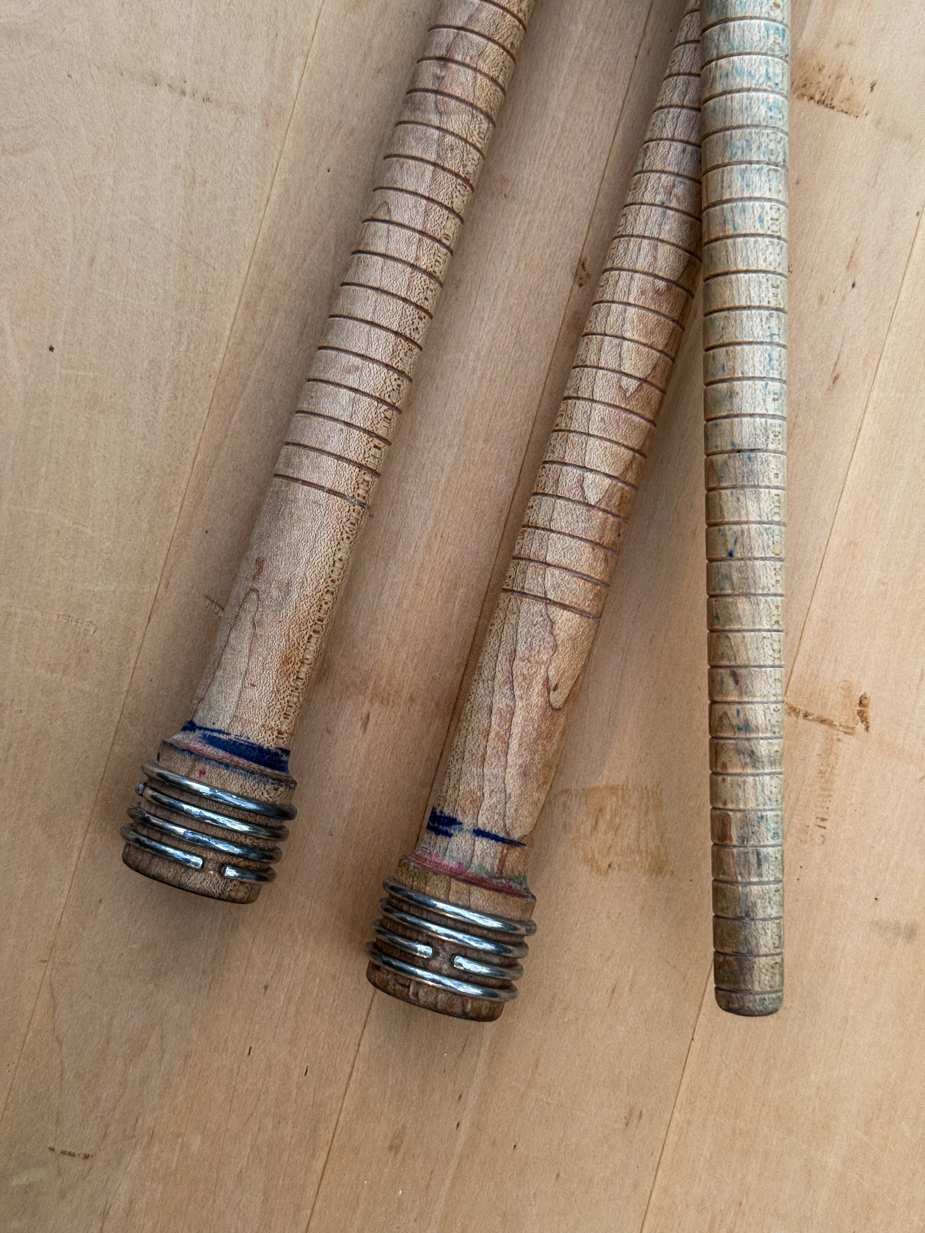 antique wood bobbins