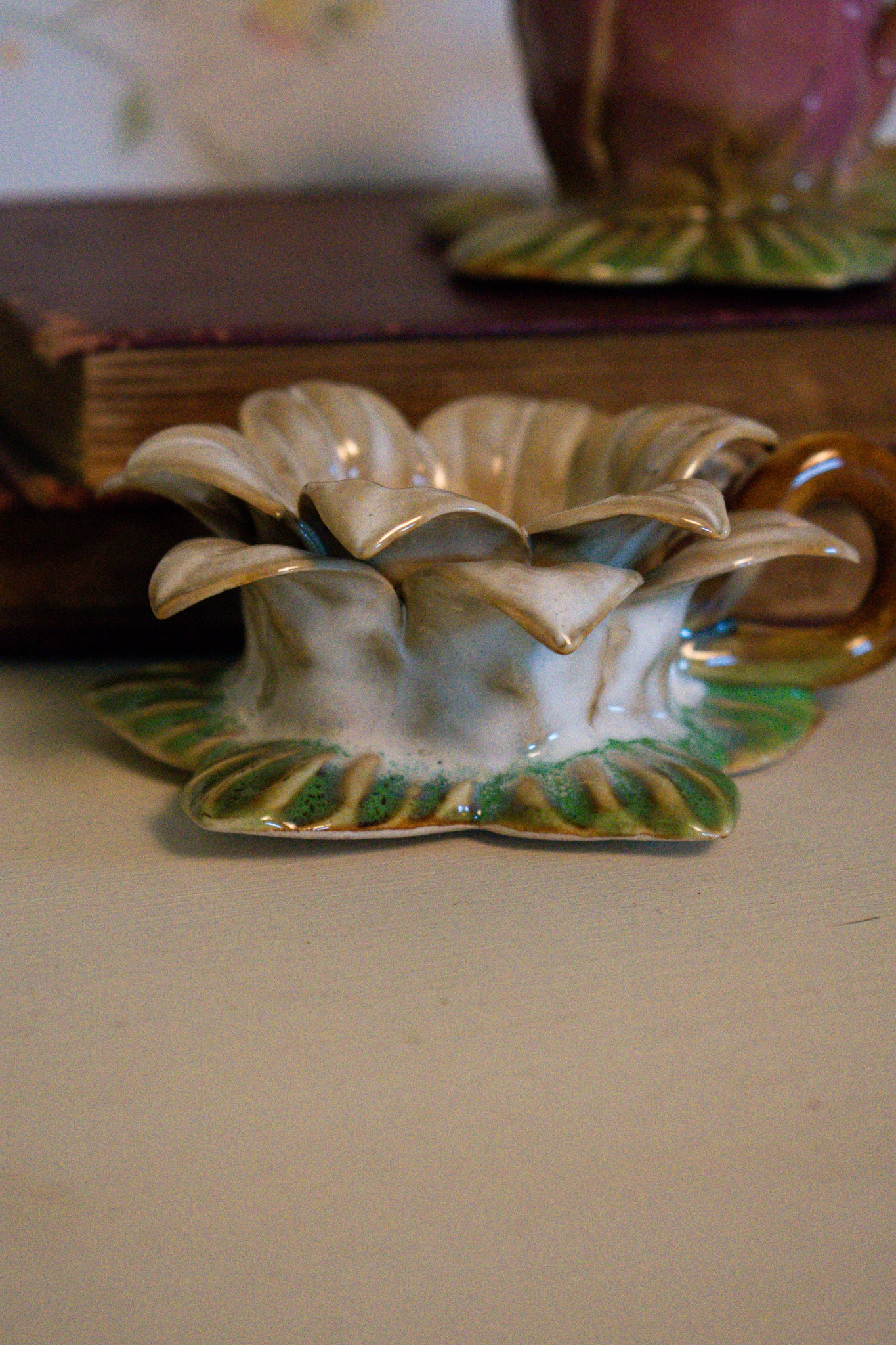 handmade flower candle holders