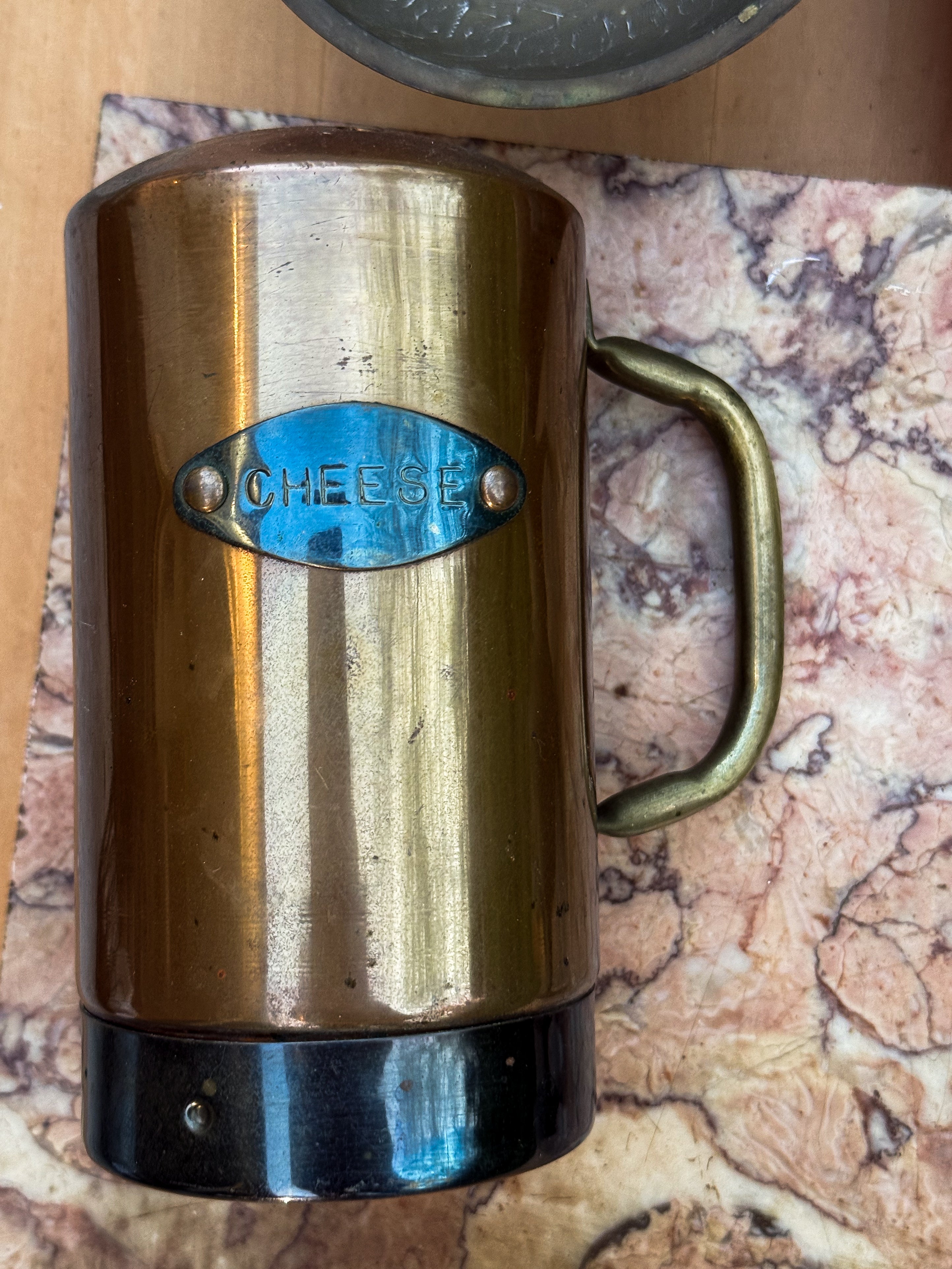 copper cheese shaker