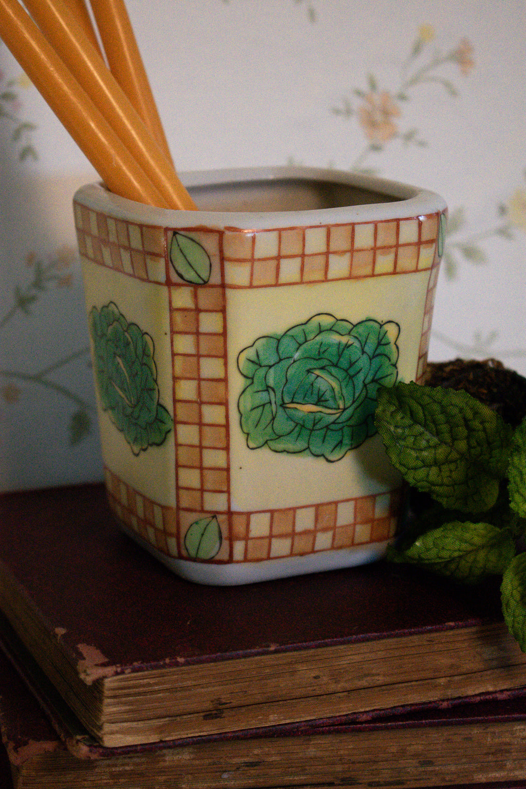 vintage cabbage planter