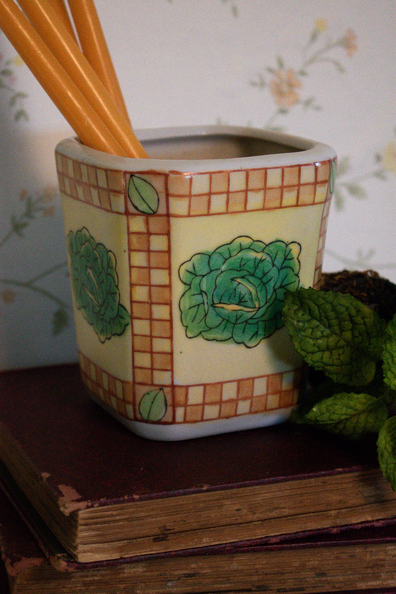 vintage cabbage planter