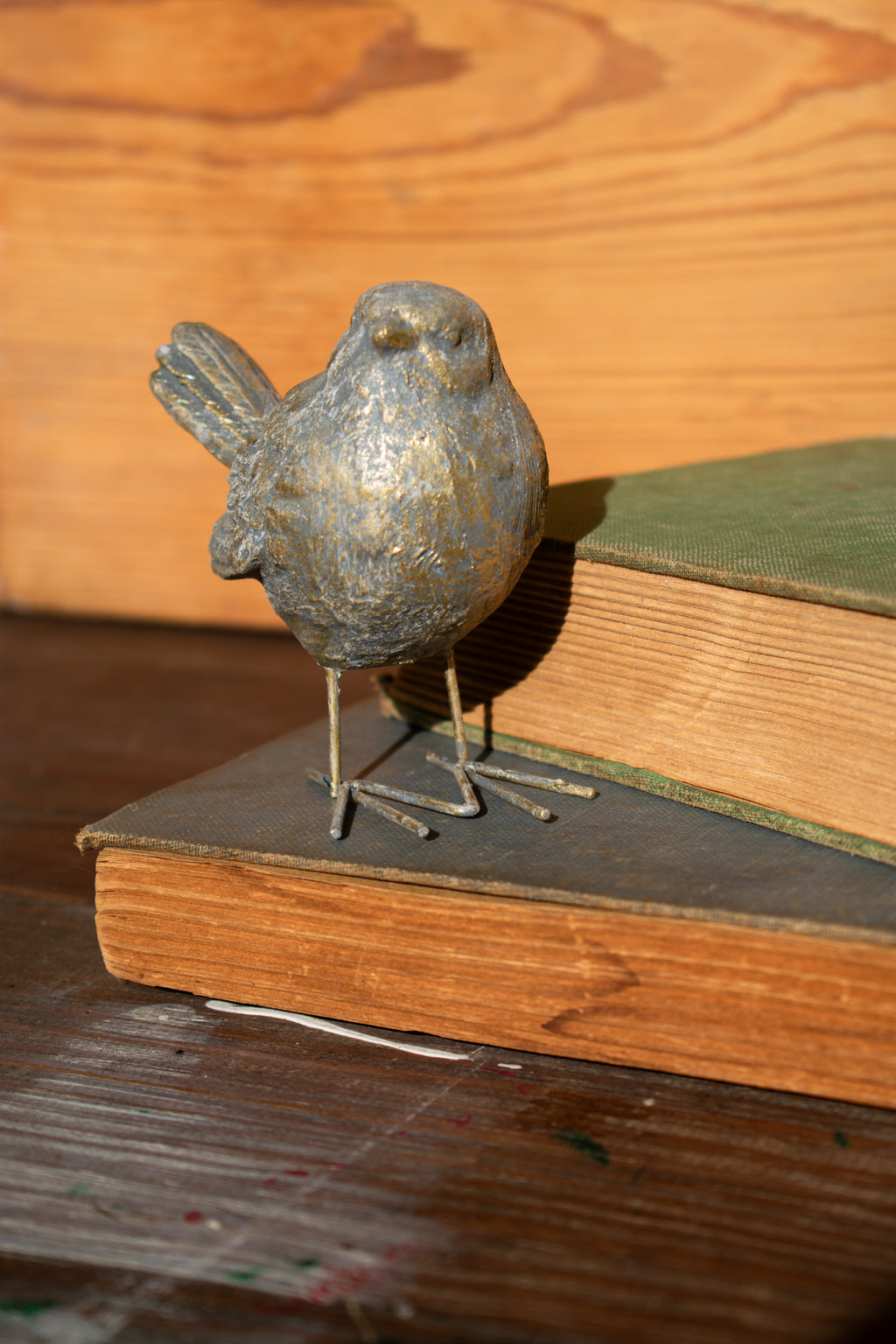 gold standing bird