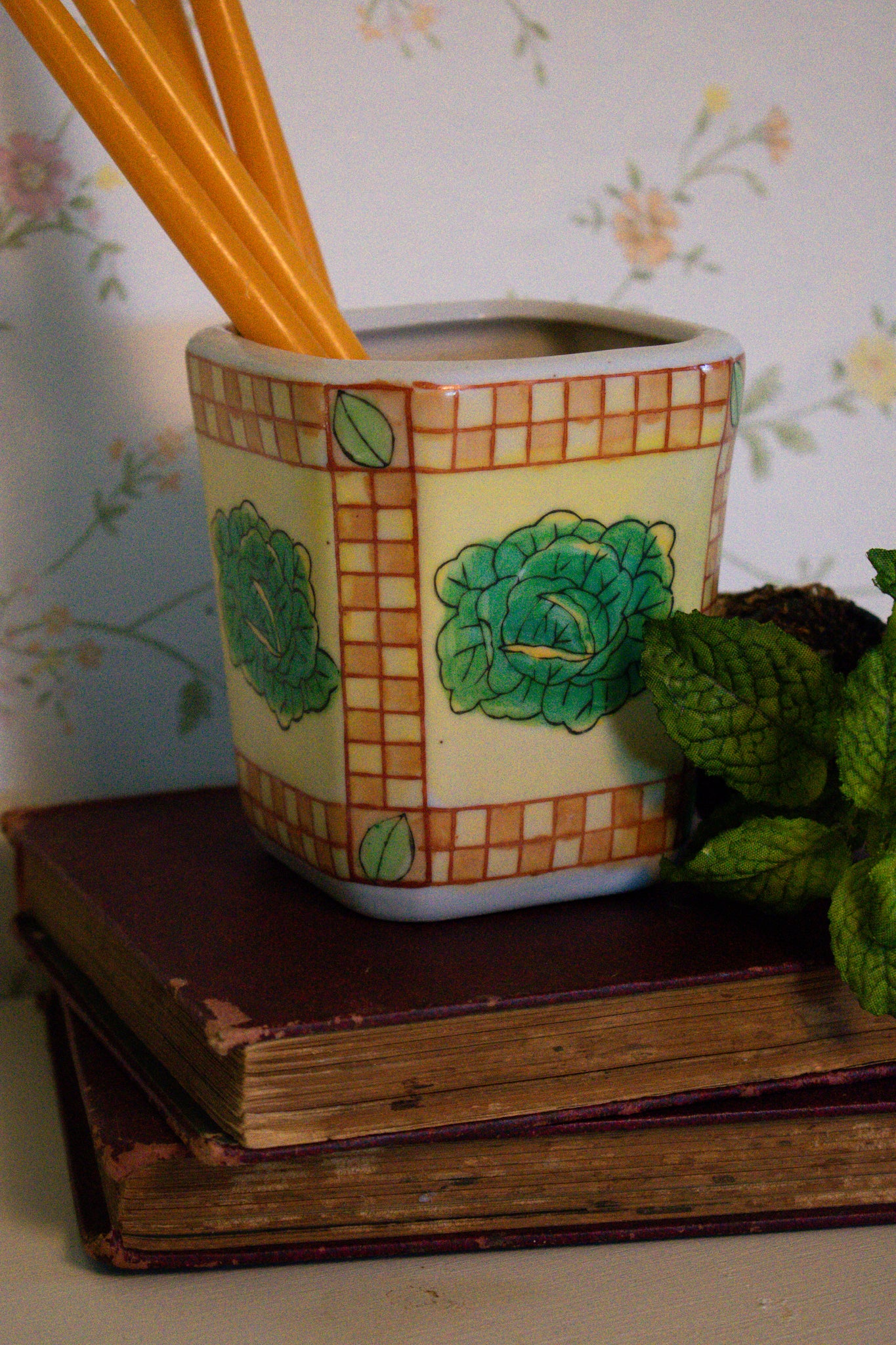 vintage cabbage planter