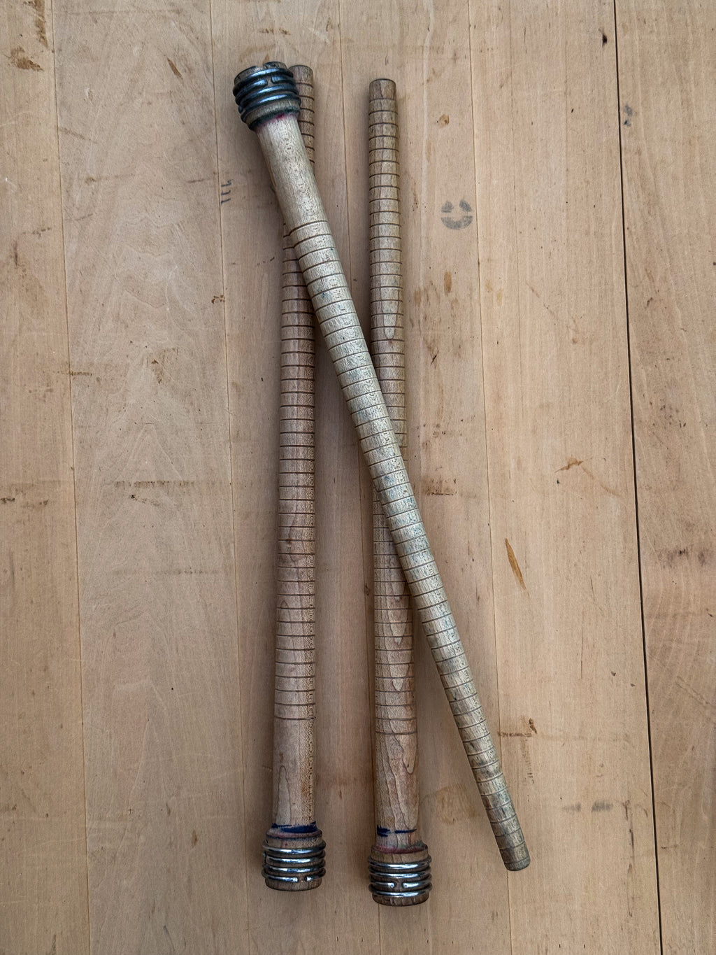 antique wood bobbins