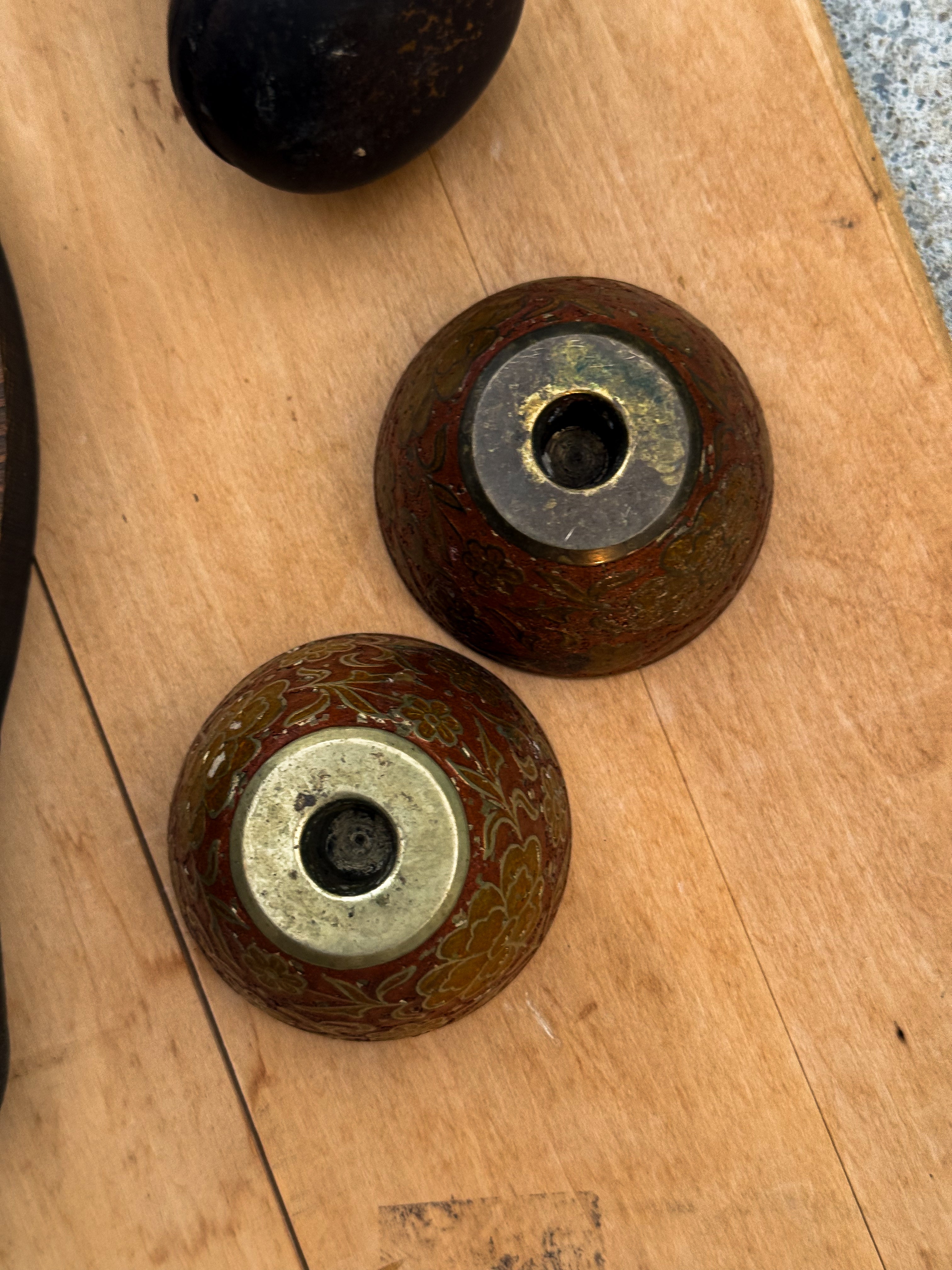 vintage brass taper holders