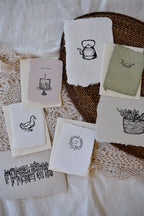 hand pressed tea kettle print