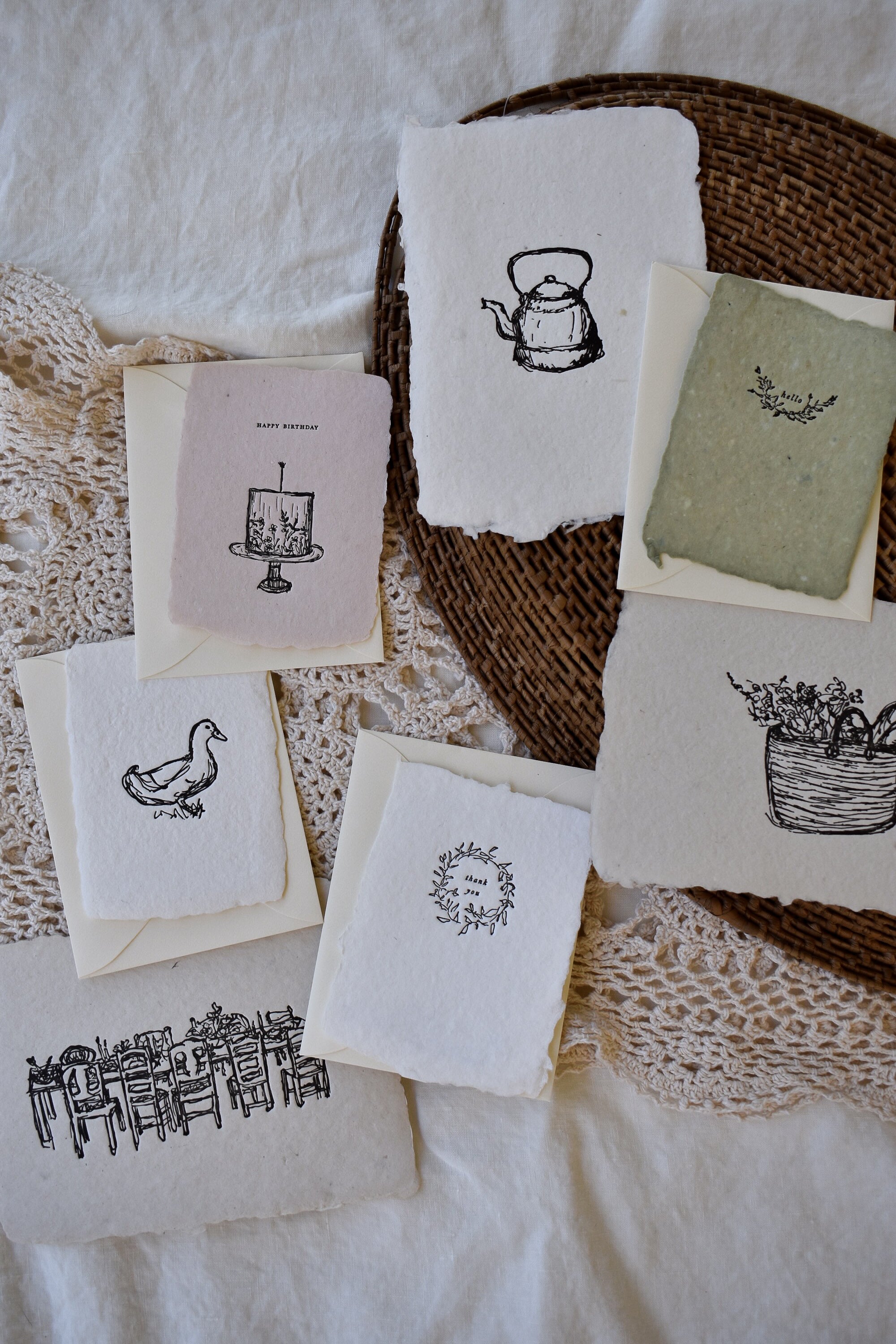 hand pressed tea kettle print