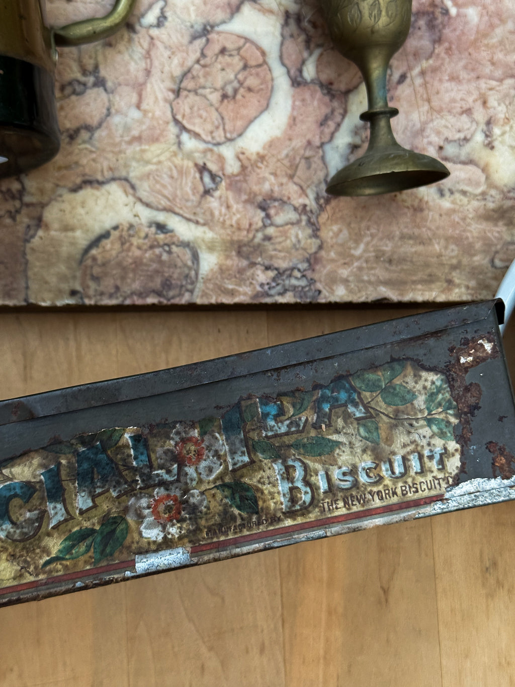 vintage biscuit tin
